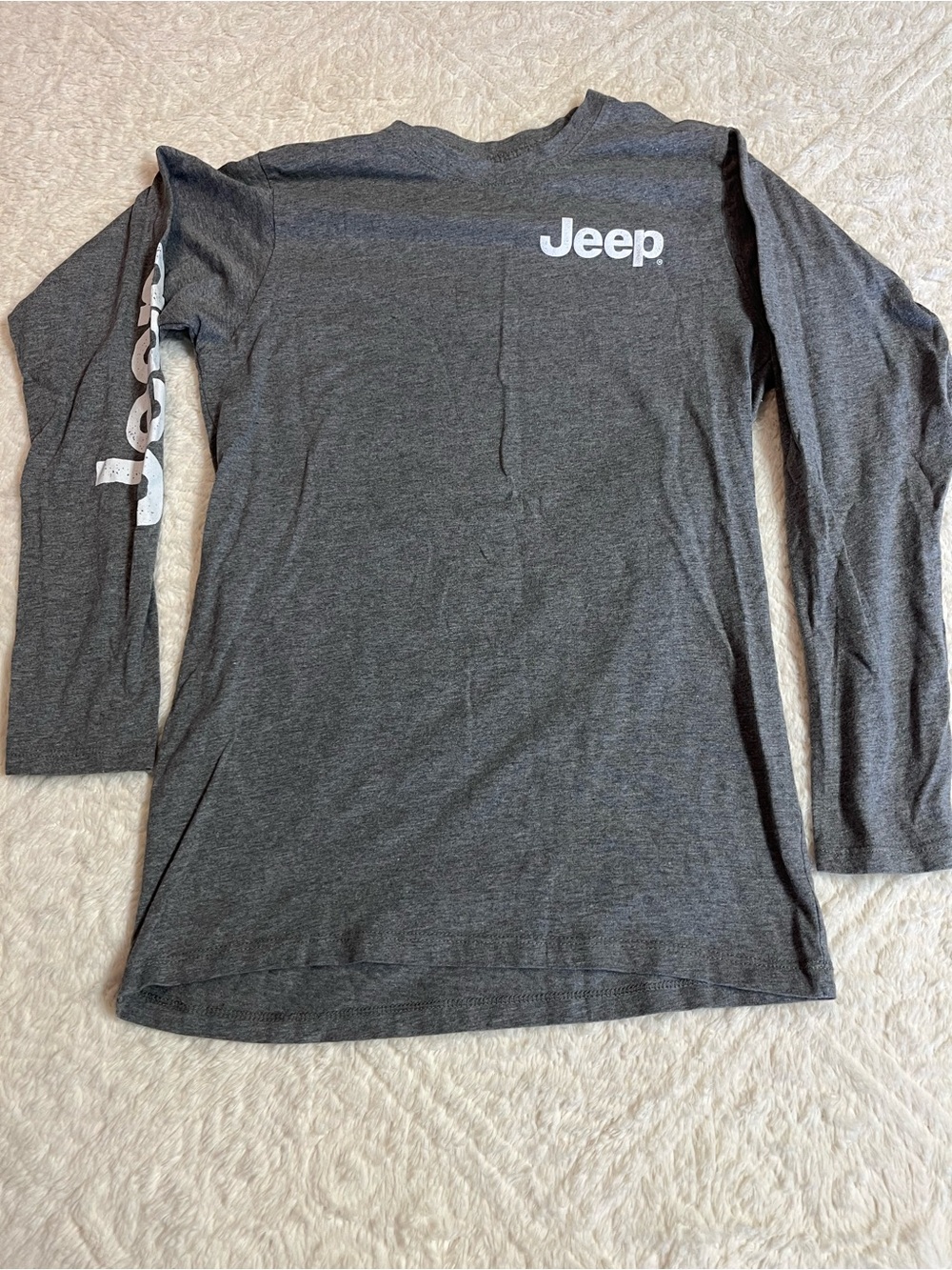 Jeep Gray Logo Crewneck Long Sleeve